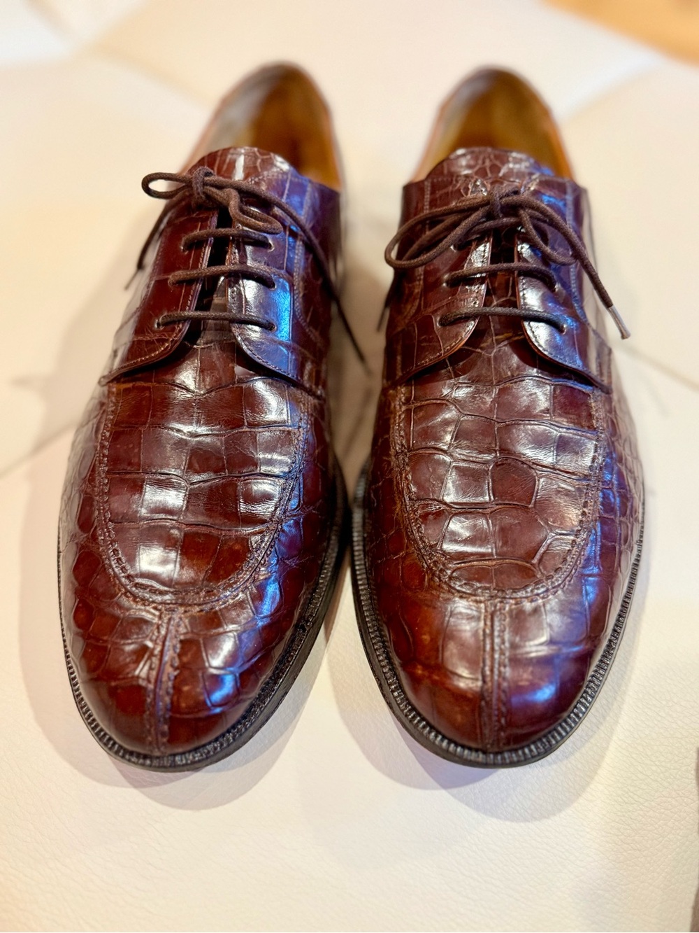 Mezlan brown Genuine Alligator Princeton Oxford lace up shoes- men’s size 11 1/2